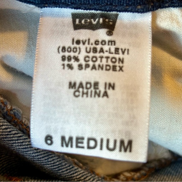 Levis 525 Perfect Waist Bootcut Jeans 6 Womens Low Rise Elastic Waist - Picture 7 of 8